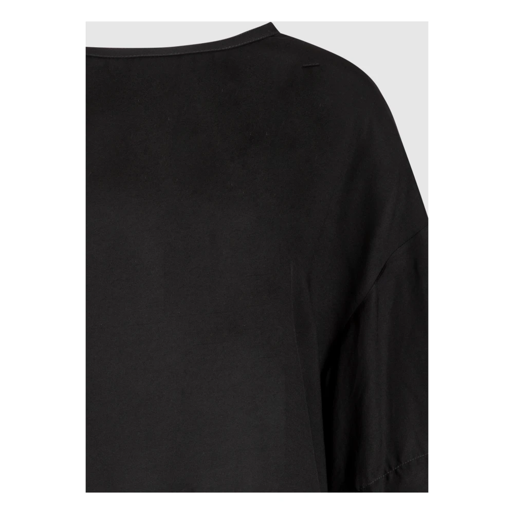 pinko Cape Silhouet Viscose Twill Blouse Black Dames