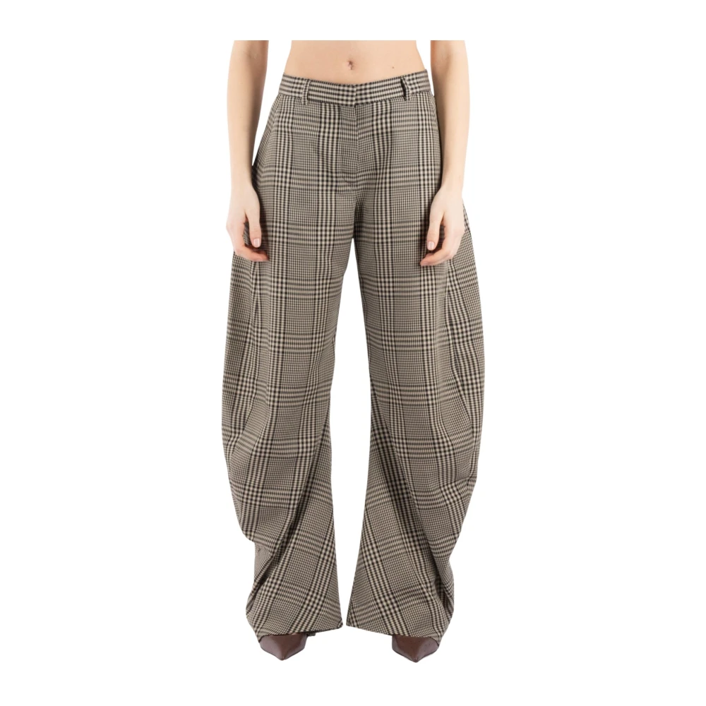 Acne Studios Bruine Wollen Broek Ak0897 Brown Dames