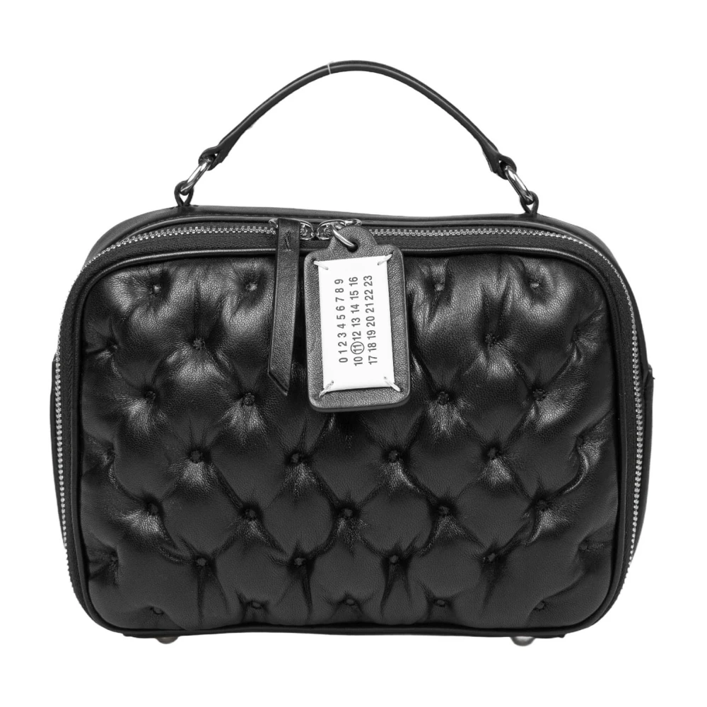 Maison Margiela Zwarte Gewatteerde Nappa Leren Handtas Black Dames