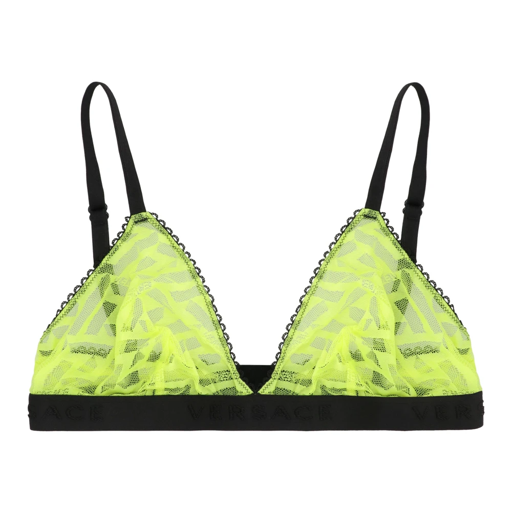 Versace Verstelbare driehoek bh met elastische sluiting Green Dames