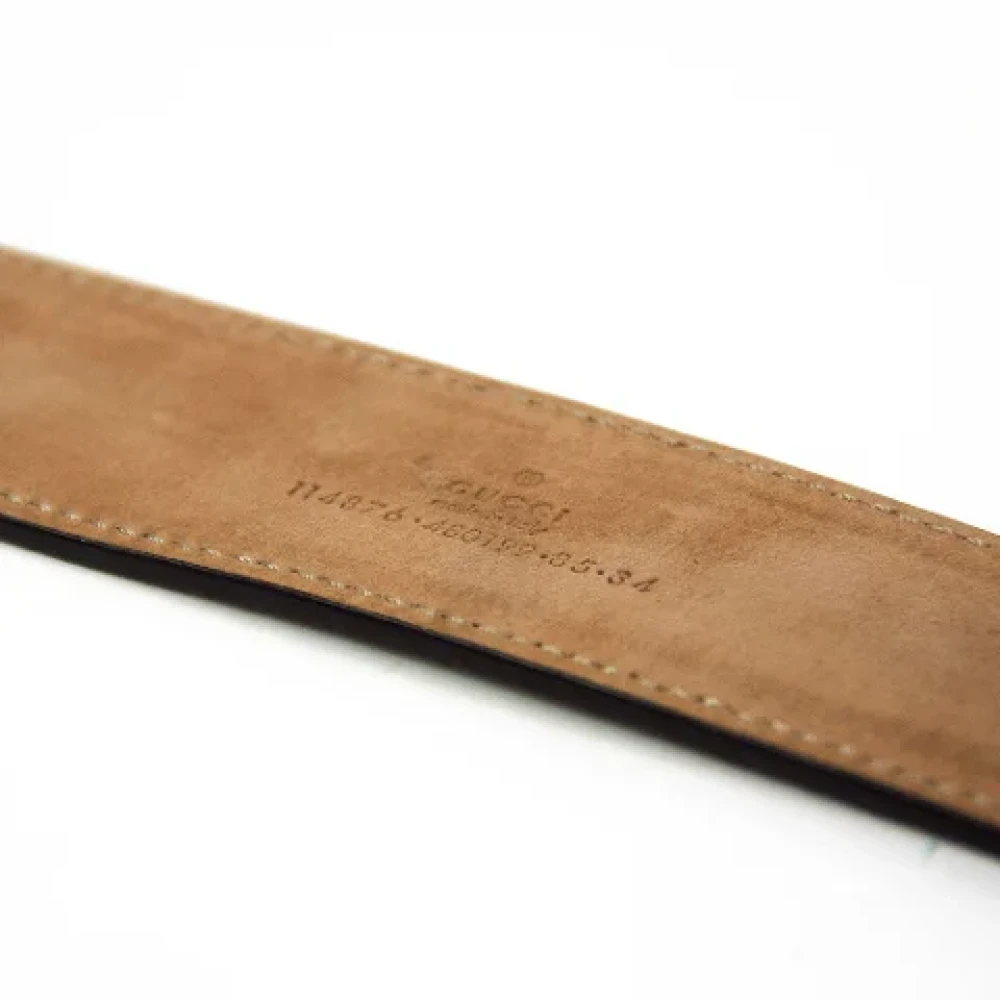 Gucci Vintage Pre-owned Leather belts Beige Dames