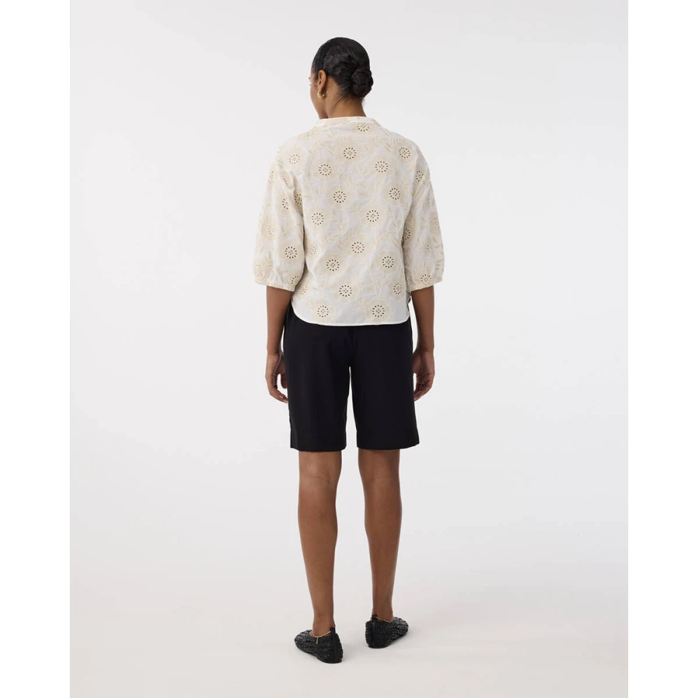 Knit-ted Blouse Korte Mouw Penny Beige Dames