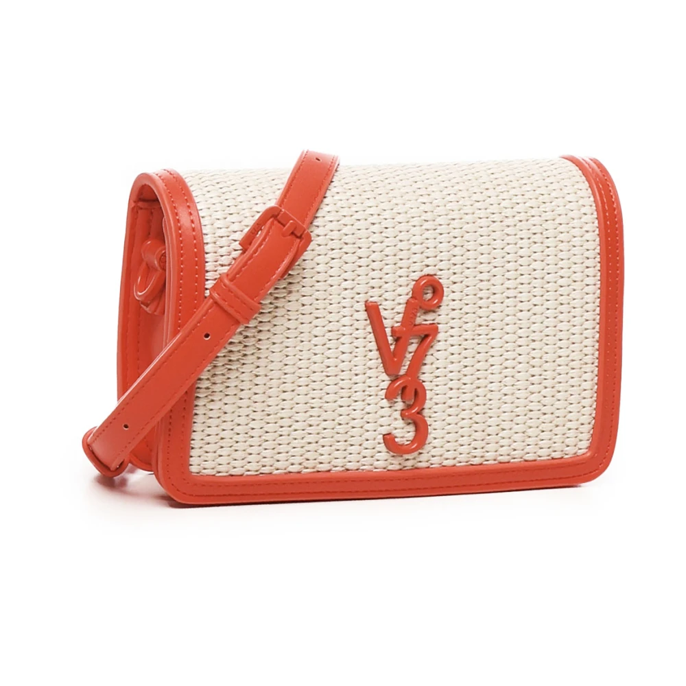 V73 Koraal Schoudertas met Leren Band Multicolor Dames