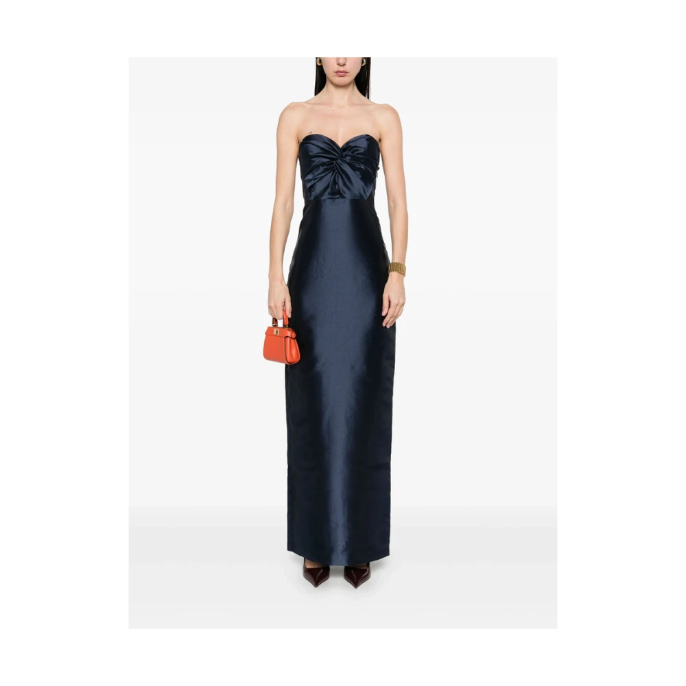 By Malina Midnight Blue Sweetheart Neck Jurk Blue Dames