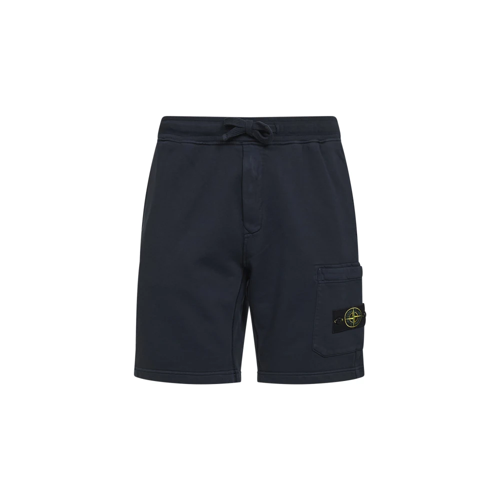 Stone Island Blue Shorts - Male - Casual Shorts - M - Shorts