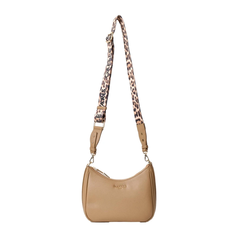 Gaëlle Paris Bedrukte Logoschoudertas Kameel Beige Dames