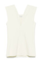 elegant-haut-sans-manches-a-col-v-profond