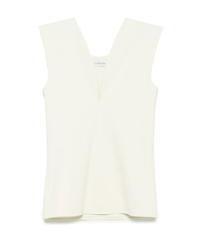 elegant-haut-sans-manches-a-col-v-profond