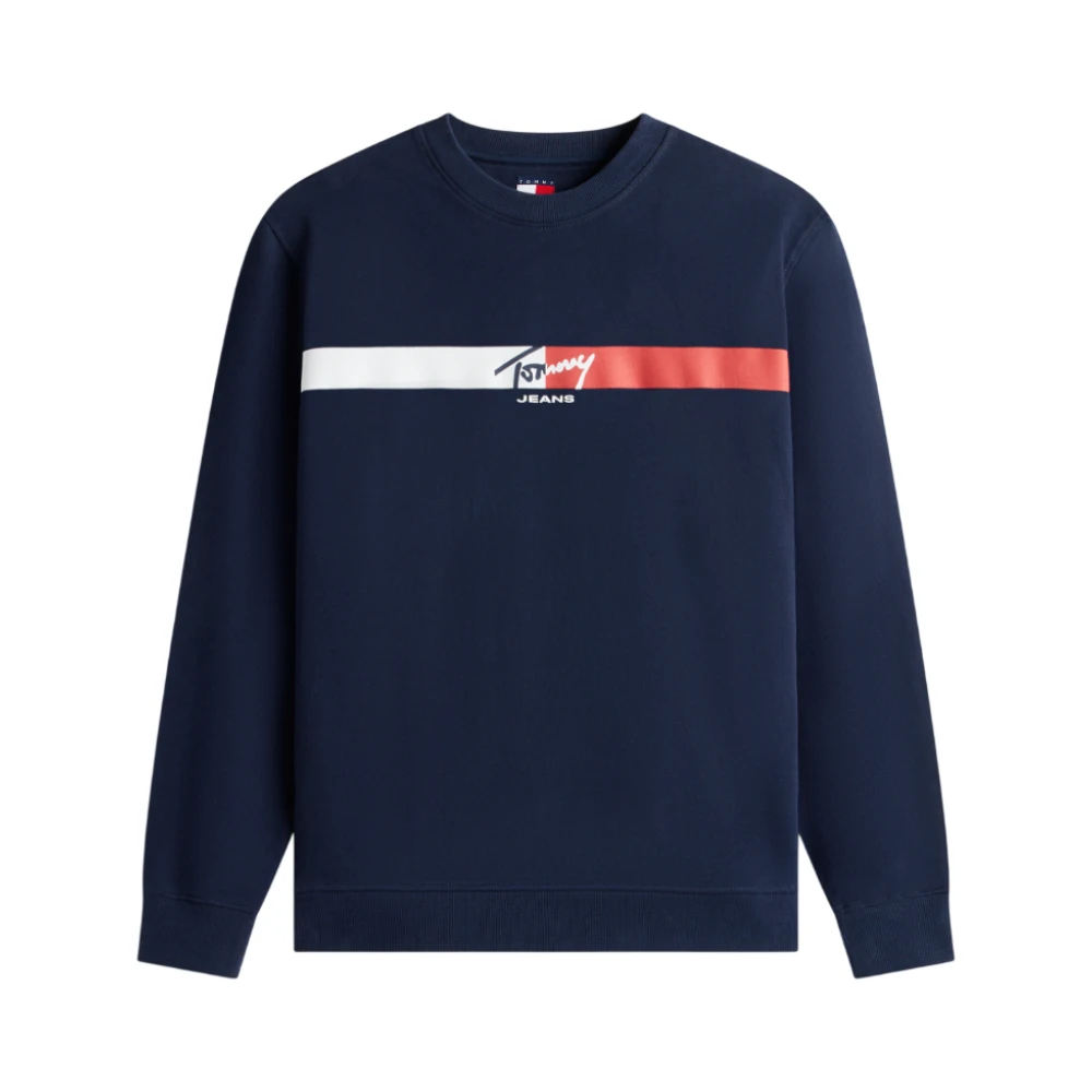 Tommy Jeans Men's Blue Regular Fit Sweatshirt - Sweatshirts - Xl - Sweatshirts & Hoodies