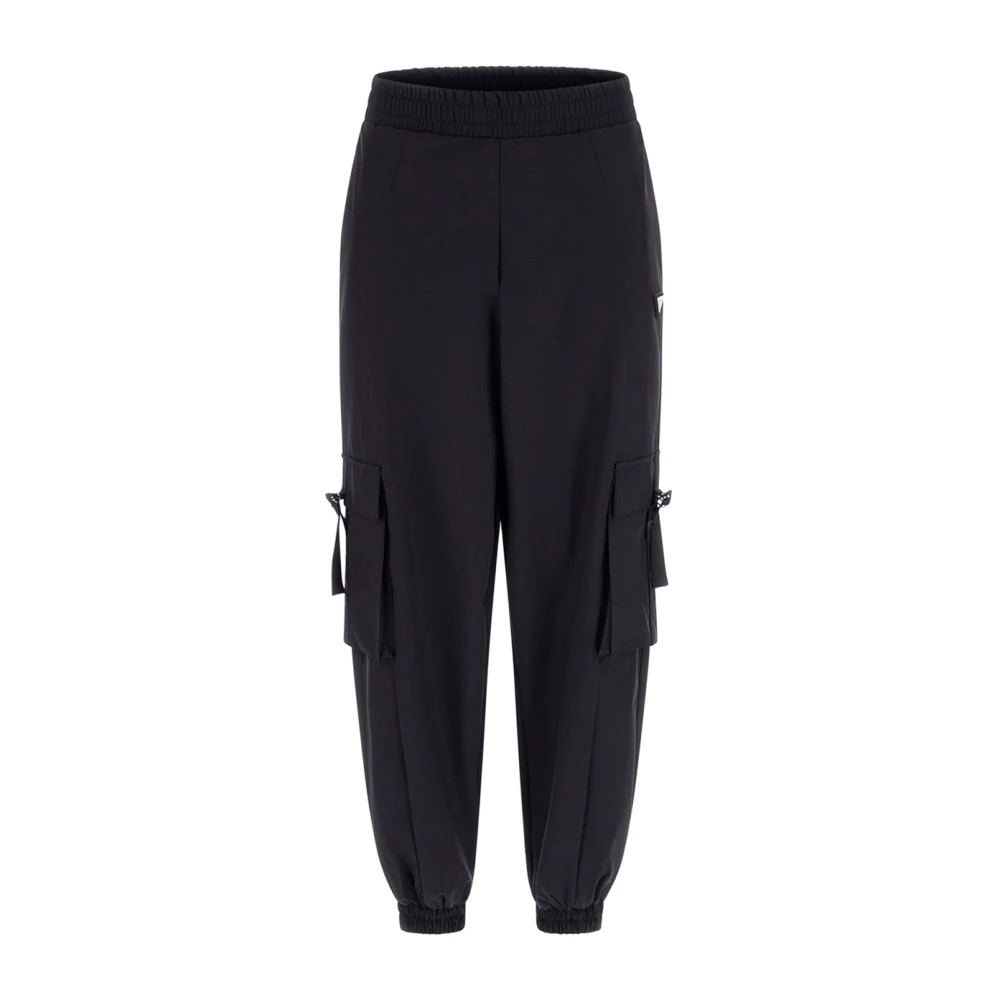 Guess Zwarte Cargo Broek Athleisure Stijl Black Dames