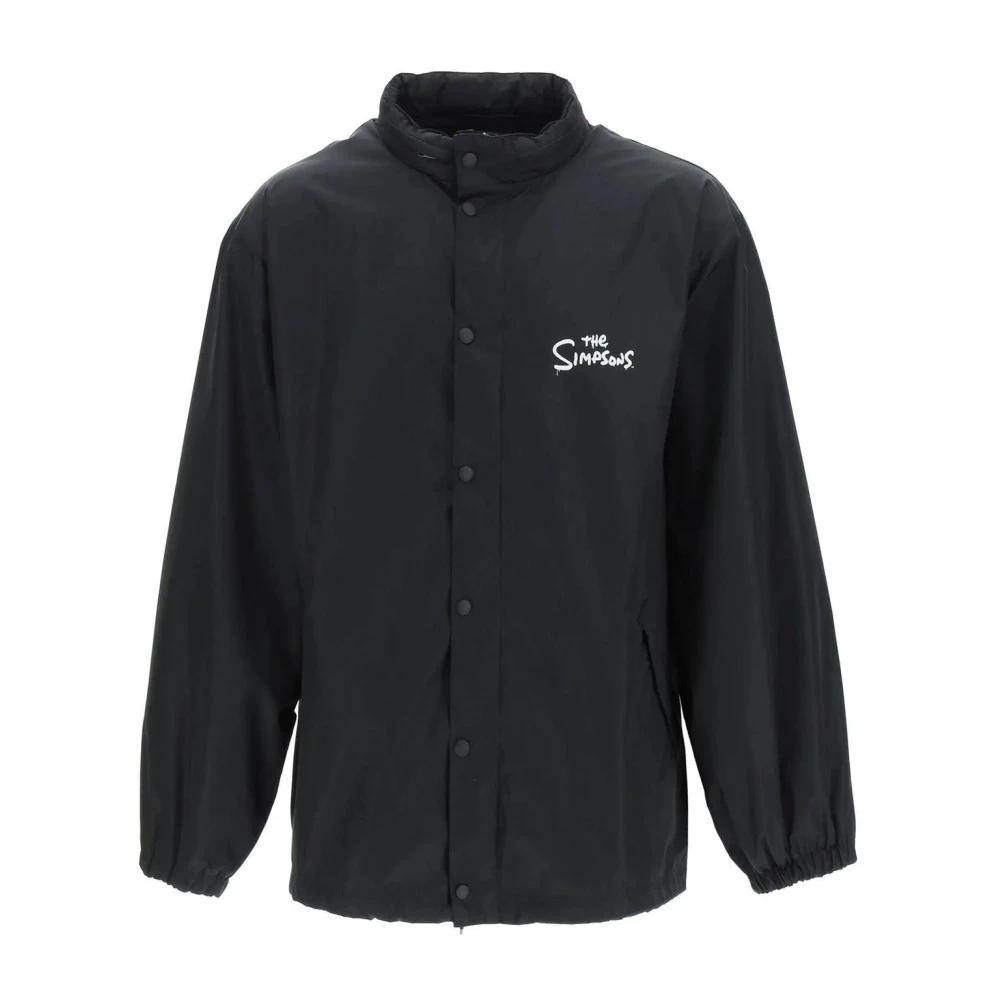 Balenciaga Simpson Oversized Windbreaker Jas Black Heren