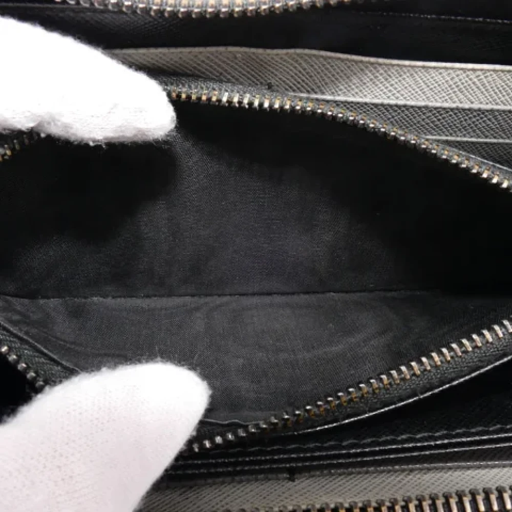 Prada Vintage Pre-owned Leather wallets Black Dames