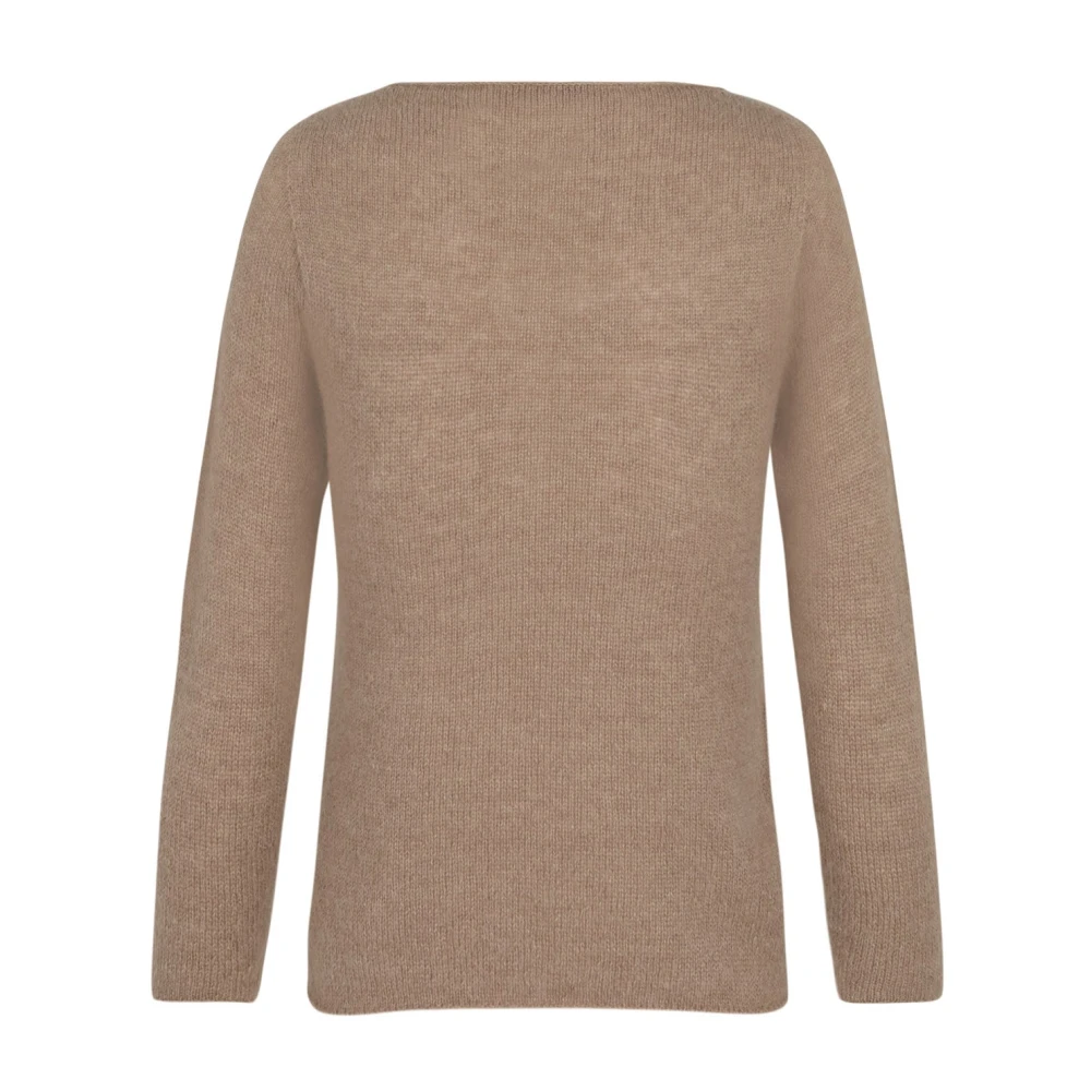 Cortana Alpaca Cashmere Silk Sweater Brown Dames