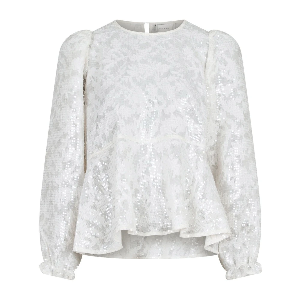 NEO NOIR Rizzo Sequins Blouse Ivory White Dames