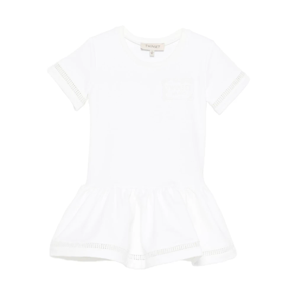 Twinset Girls White Dresses, 3 Y, Abito In Felpa