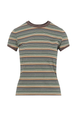 Figurnära bomulls-T-shirt