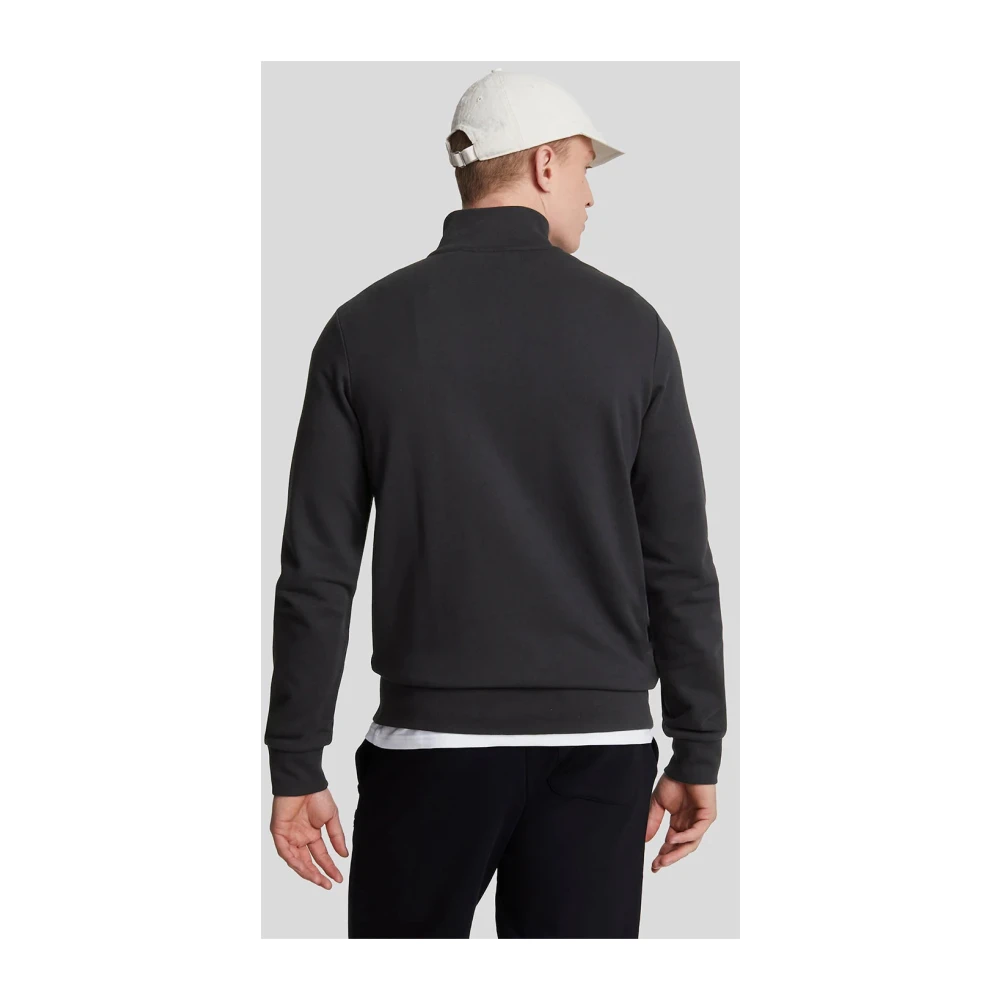Lyle & Scott Diagonaal Weefsel Rits Hoodie Black Heren