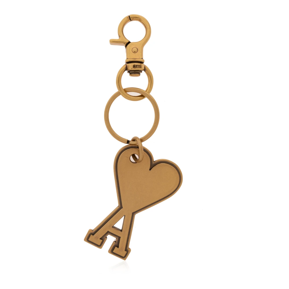 Ami Paris Sleutelhanger met Charm Yellow Unisex
