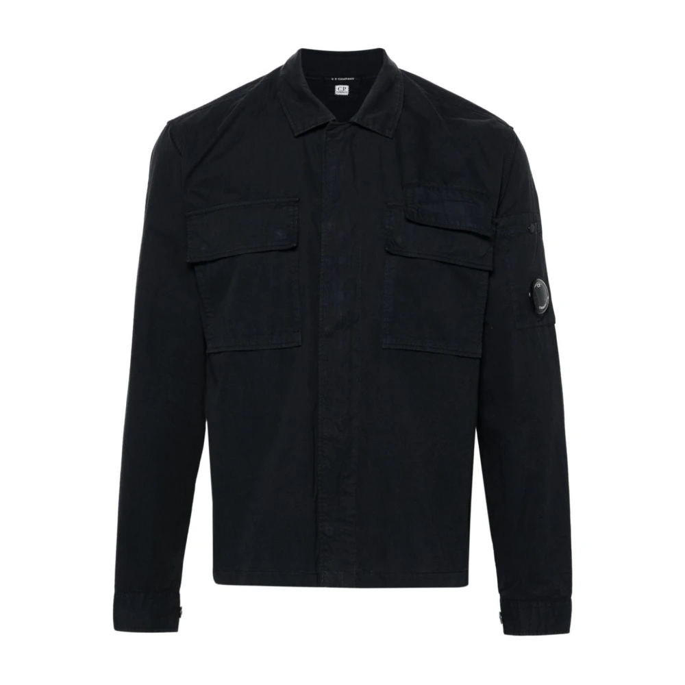C.P. Company Stijlvolle Gabardine Overhemd Black Heren