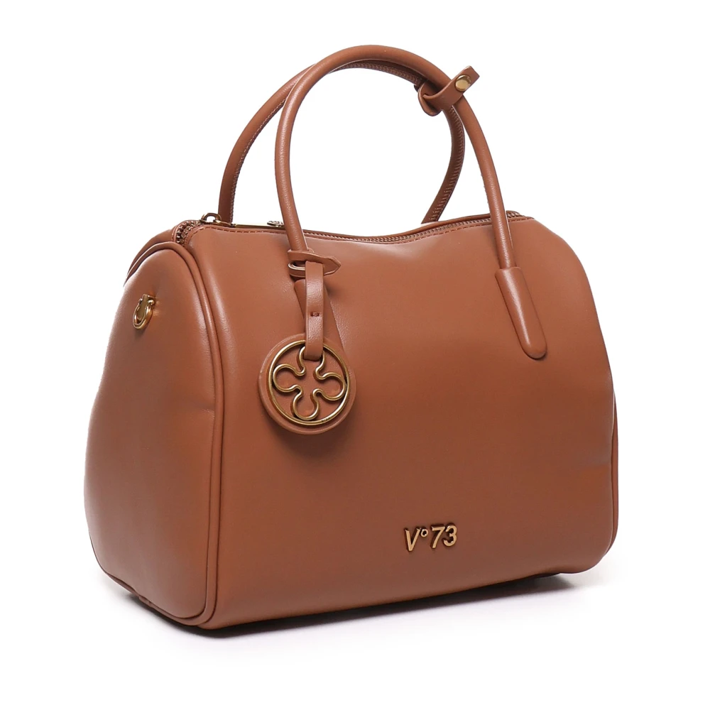 V73 Leren Grazia Trunk Tas met Handvat Brown Dames