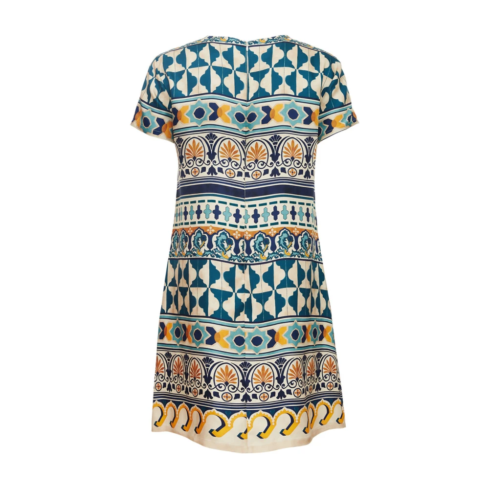 La DoubleJ Zijden Mini Swing Jurk Multicolor Dames