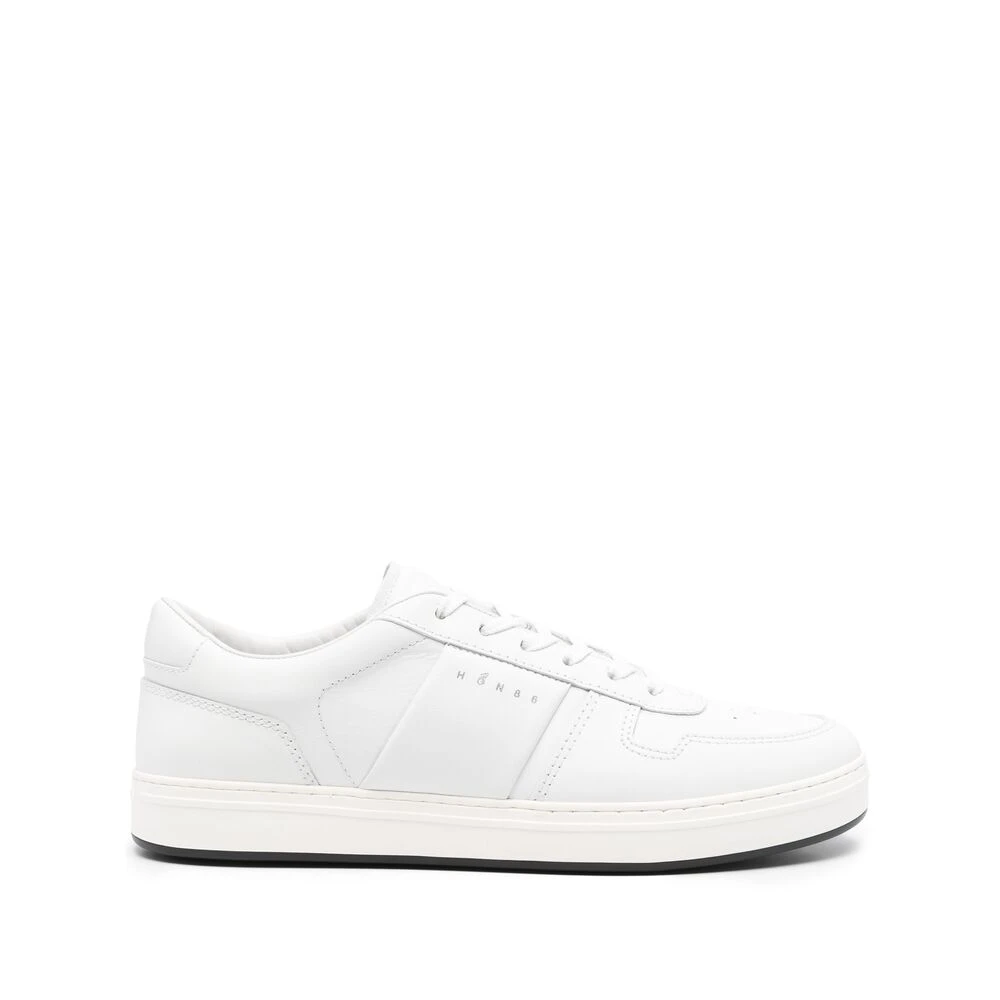 Hogan Witte leren sneaker met paneldesign Heren Schoenen
