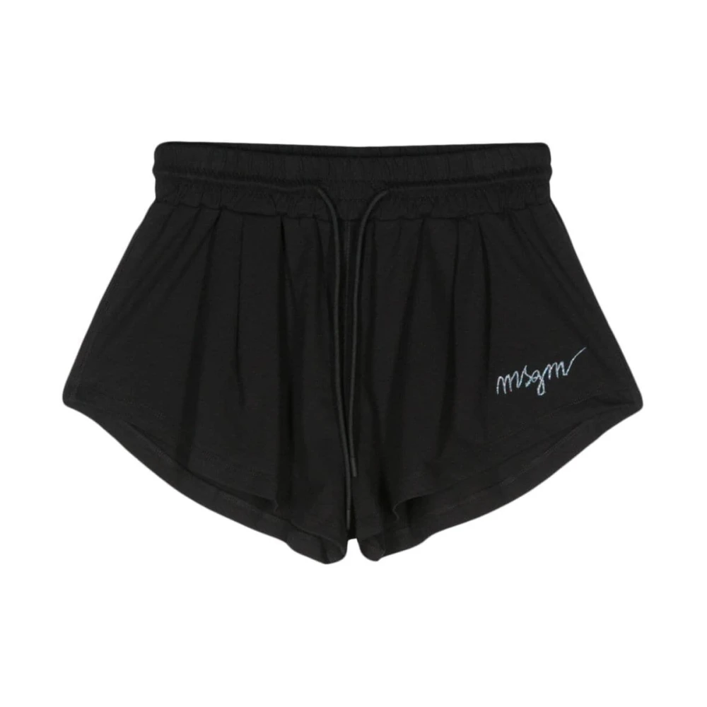 Msgm Zwarte Casual Shorts voor Mannen Black Dames