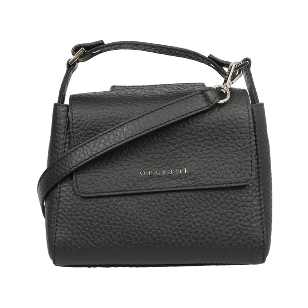 Orciani Vrouw Zwart Tassen Dames, One Size, Leer, Sveva Soft Mini Bag