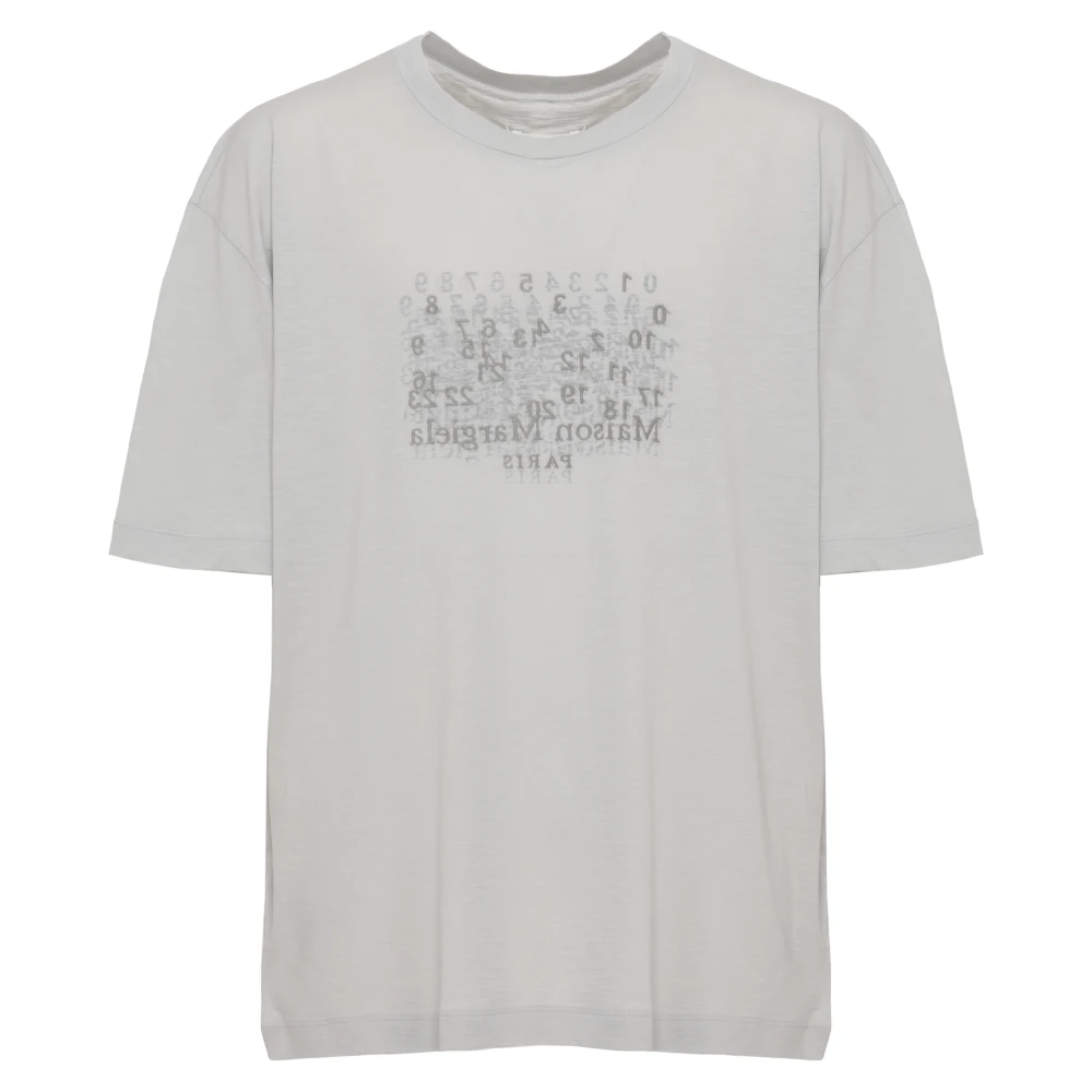 Maison Margiela Men's Gray Numerical T-Shirt - T-Shirts - L - Tops