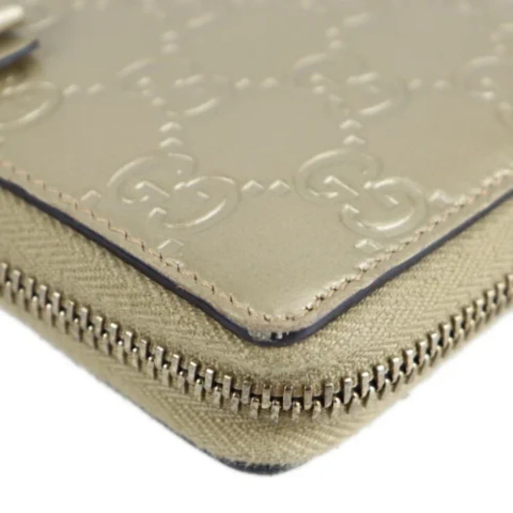 Gucci Vintage Pre-owned Leather wallets Yellow Dames