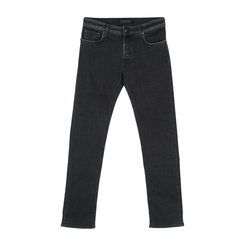 Hand Picked Antracietgrijze Skinny Cut Denim Jeans Blue Heren