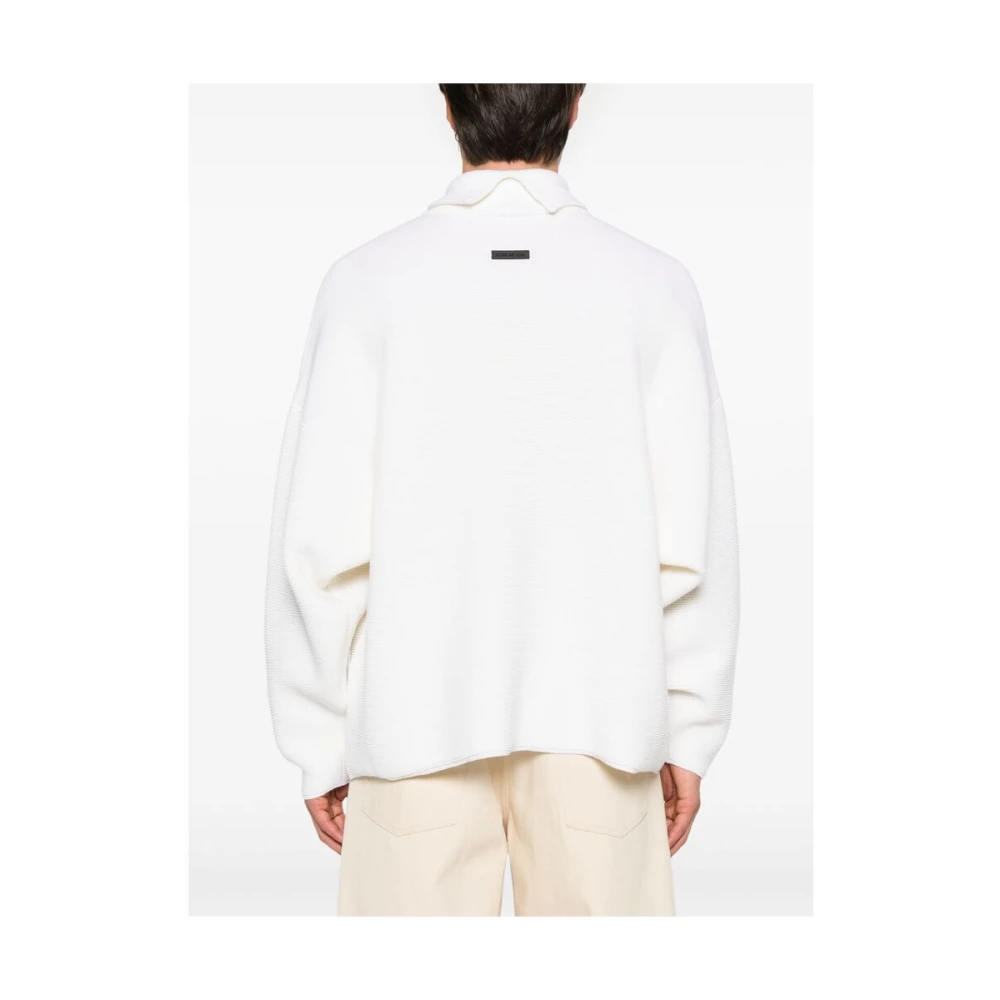 Fear Of God Ivoor Wit Geribbeld Gebreide Trui White Heren