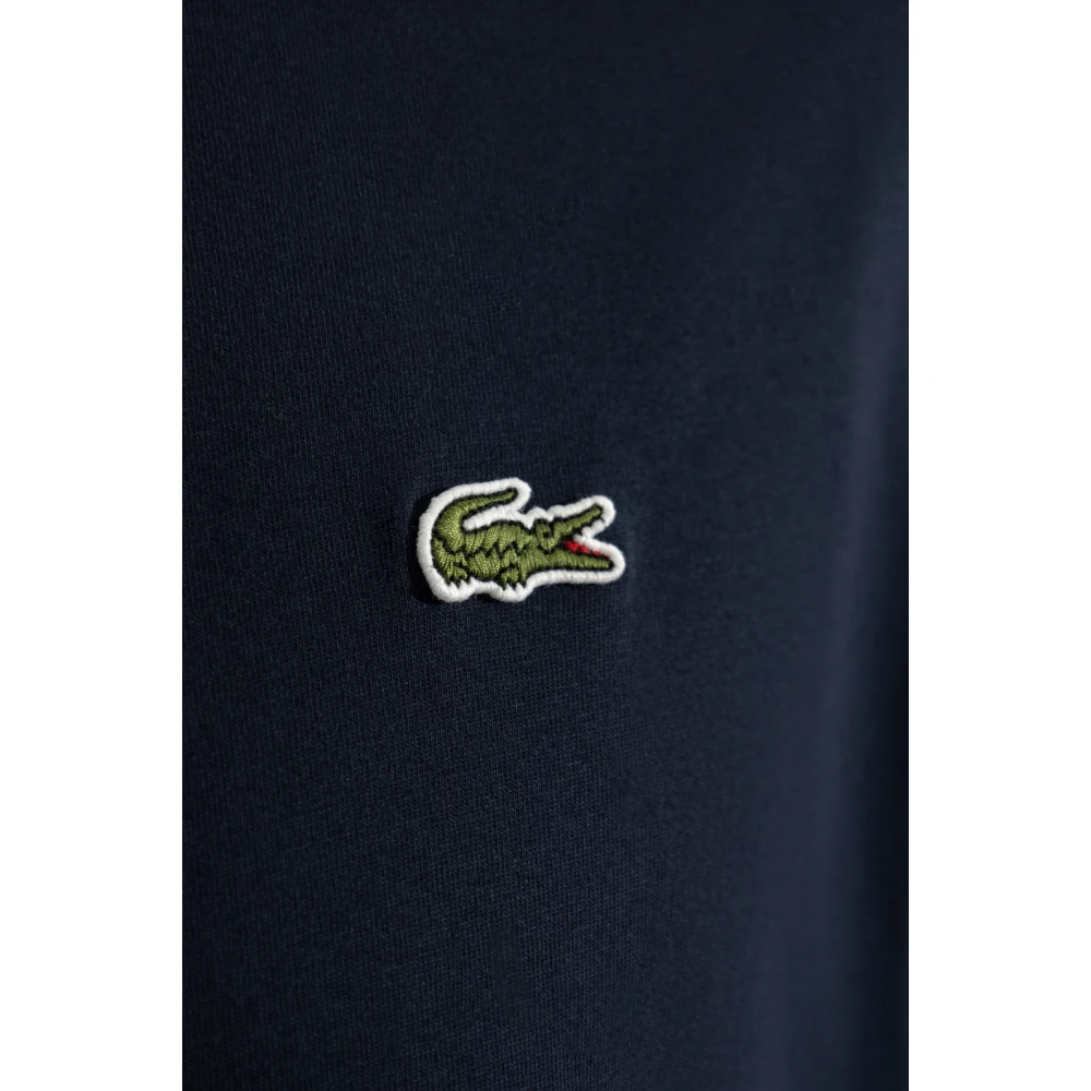Lacoste T-shirt met logopatch Blue Heren