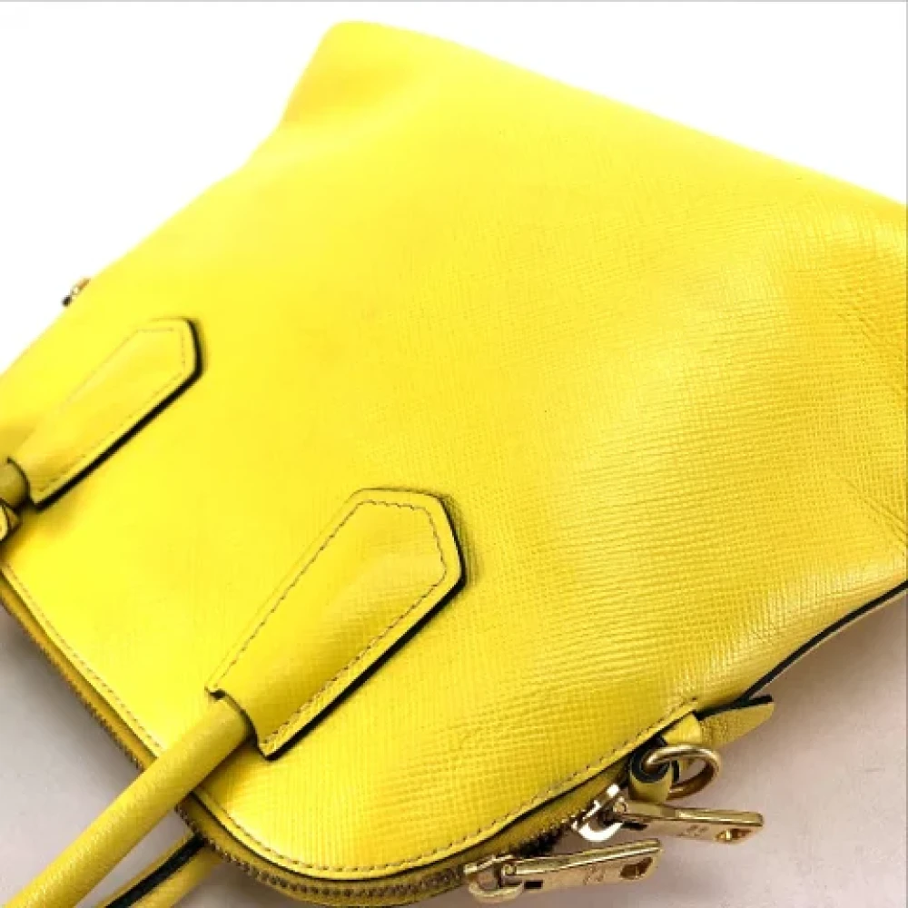 Prada Vintage Pre-owned Leather prada-bags Yellow Dames