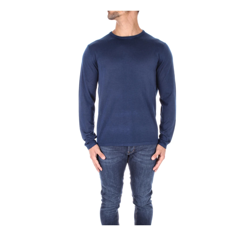 Aspesi Wol-Zijde Mix Pullover Blue Heren