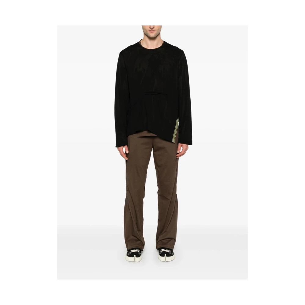 Kiko Kostadinov Gelaagd Crew Neck Longsleeve T-shirt Black Heren