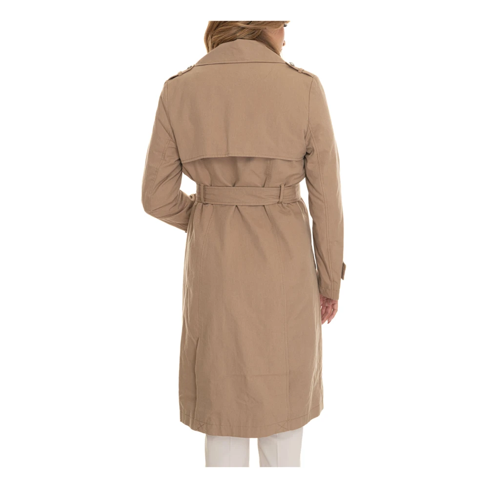 Guess Double-breasted Jade Dust Coat met knopen Beige Dames
