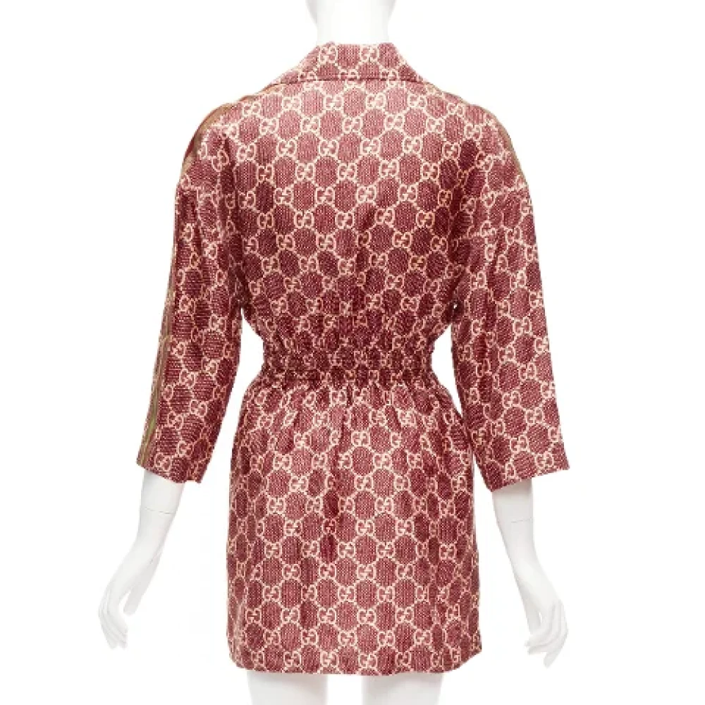Gucci Vintage Pre-owned Silk dresses Red Dames