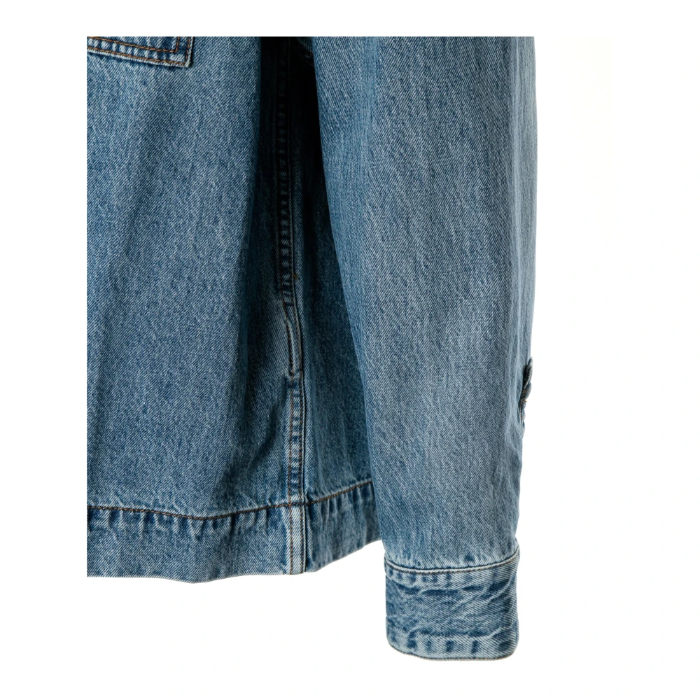 Jacquemus Denim Kent Kraag Shirt Blue Heren