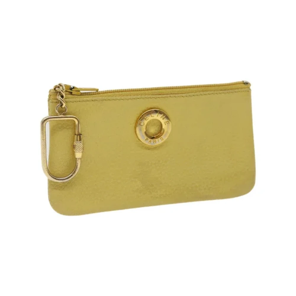 Celine Vintage Pre-owned Leather wallets Yellow Dames