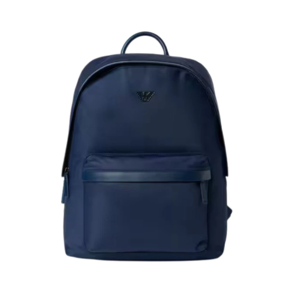 Emporio Armani Men's Blue Asv Nylon Backpack - Backpacks - One Size - Bags