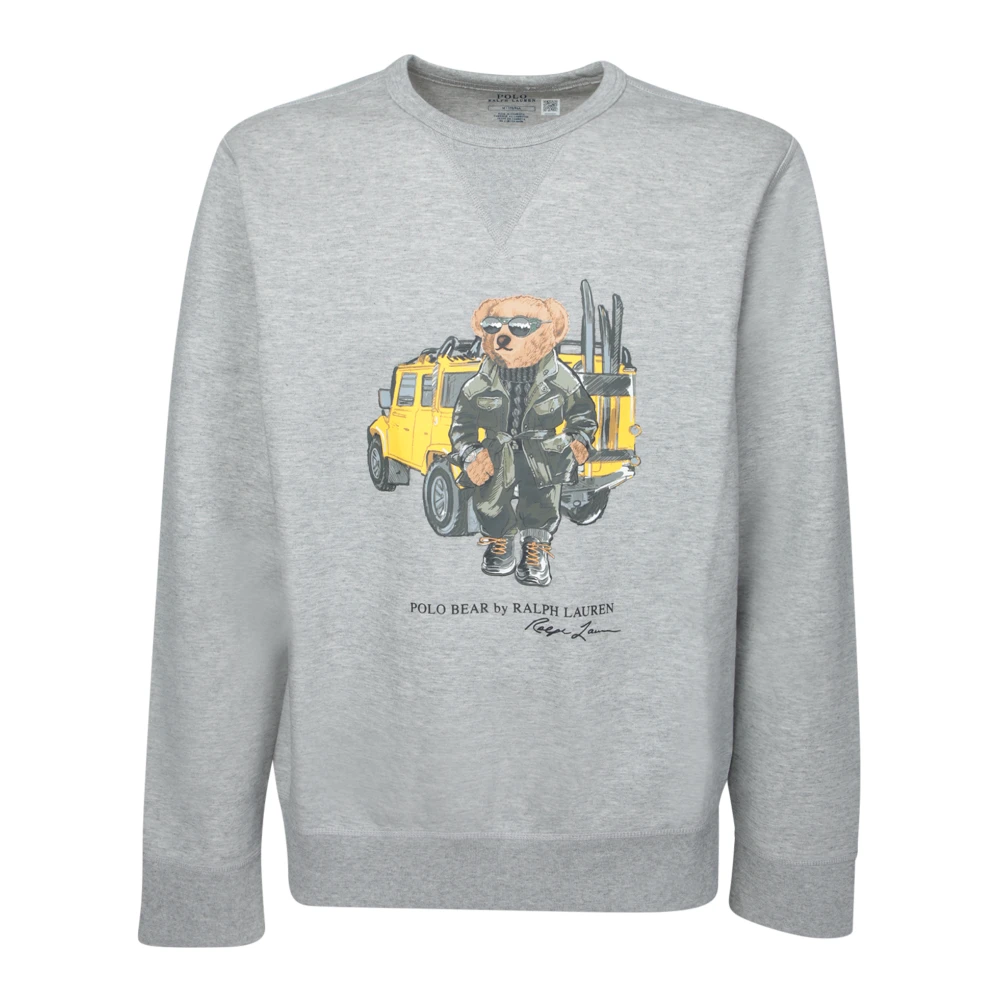 Polo Ralph Lauren Avontuur Beer Katoenen Sweater Gray Heren