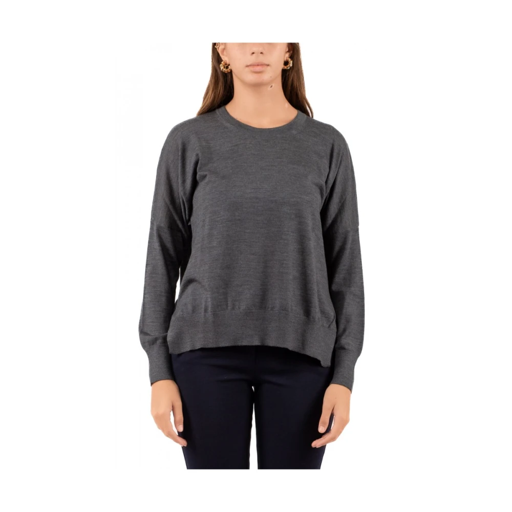 Gran Sasso Dames Ronde Hals Sweater Gray Dames