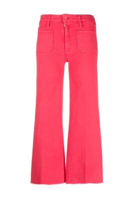 Pantaloni casual da uomo in cotone di velluto a coste rosso Louis