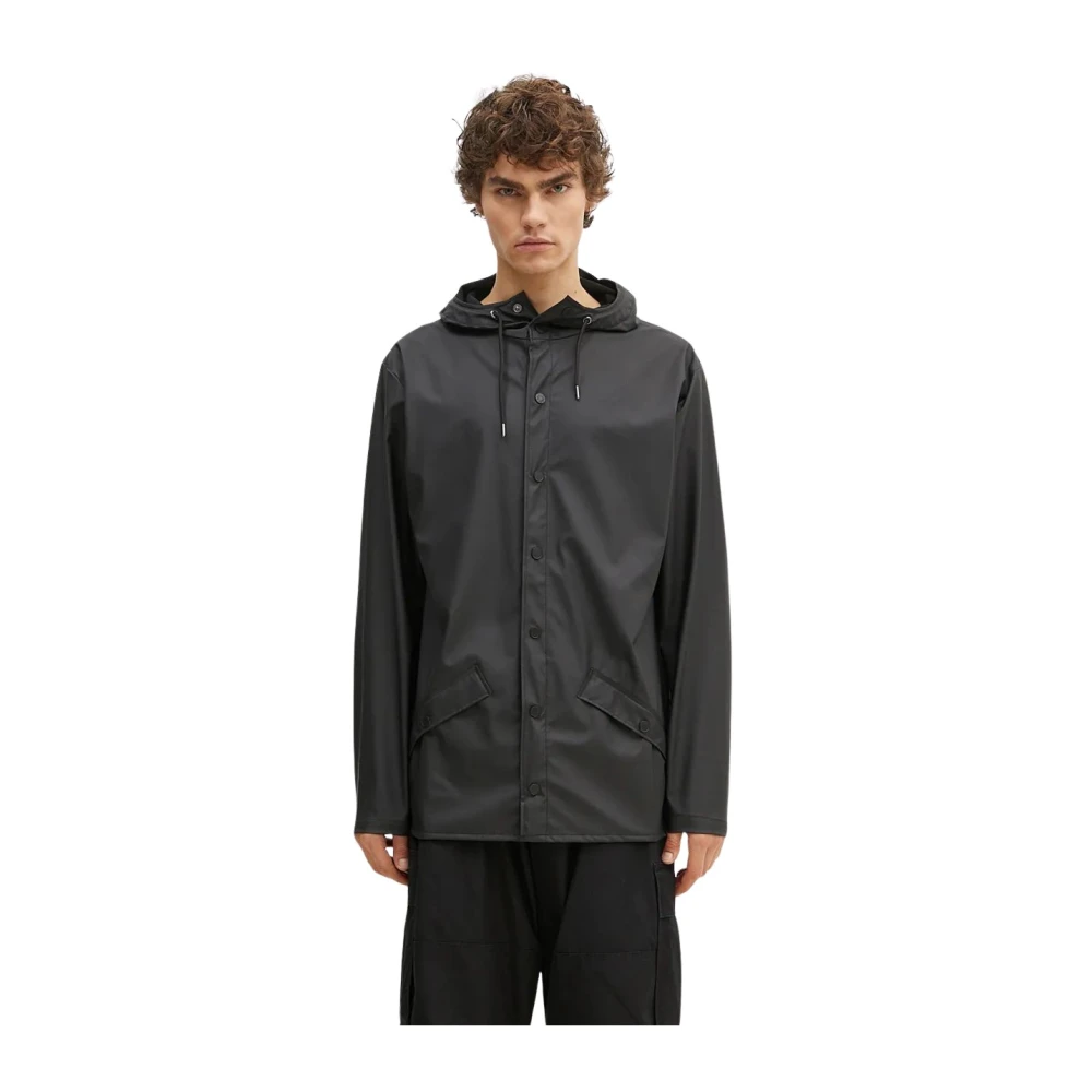 Rains Unisex Nero Giacca Impermeabile - Immagine 4