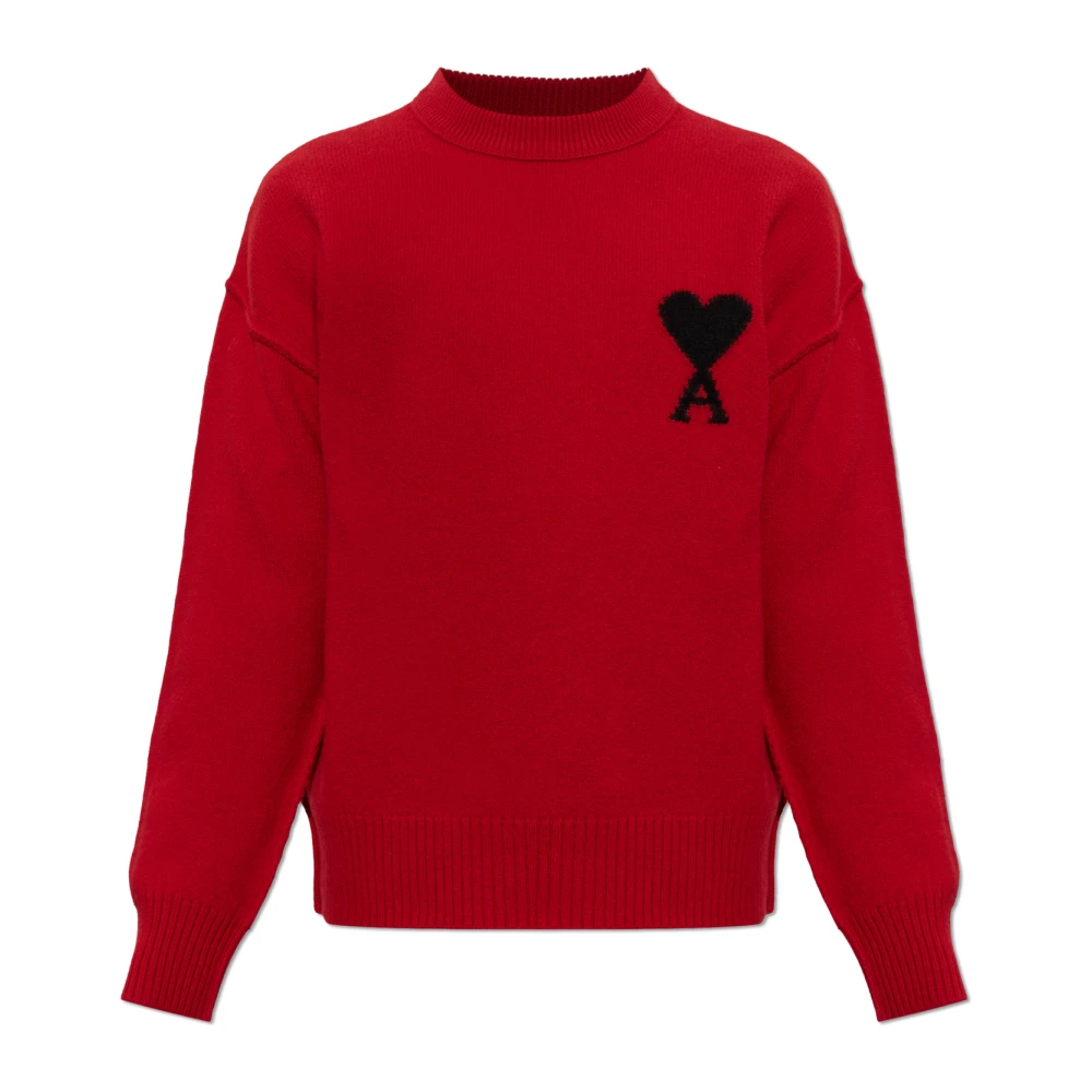 Ami Paris Uomo Rosso Maglie, M, New,