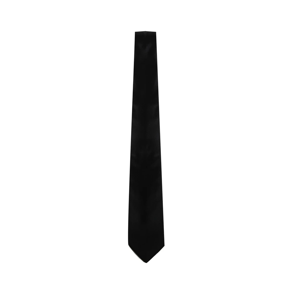 Church's Zwarte zijden stropdas met punt Black Heren