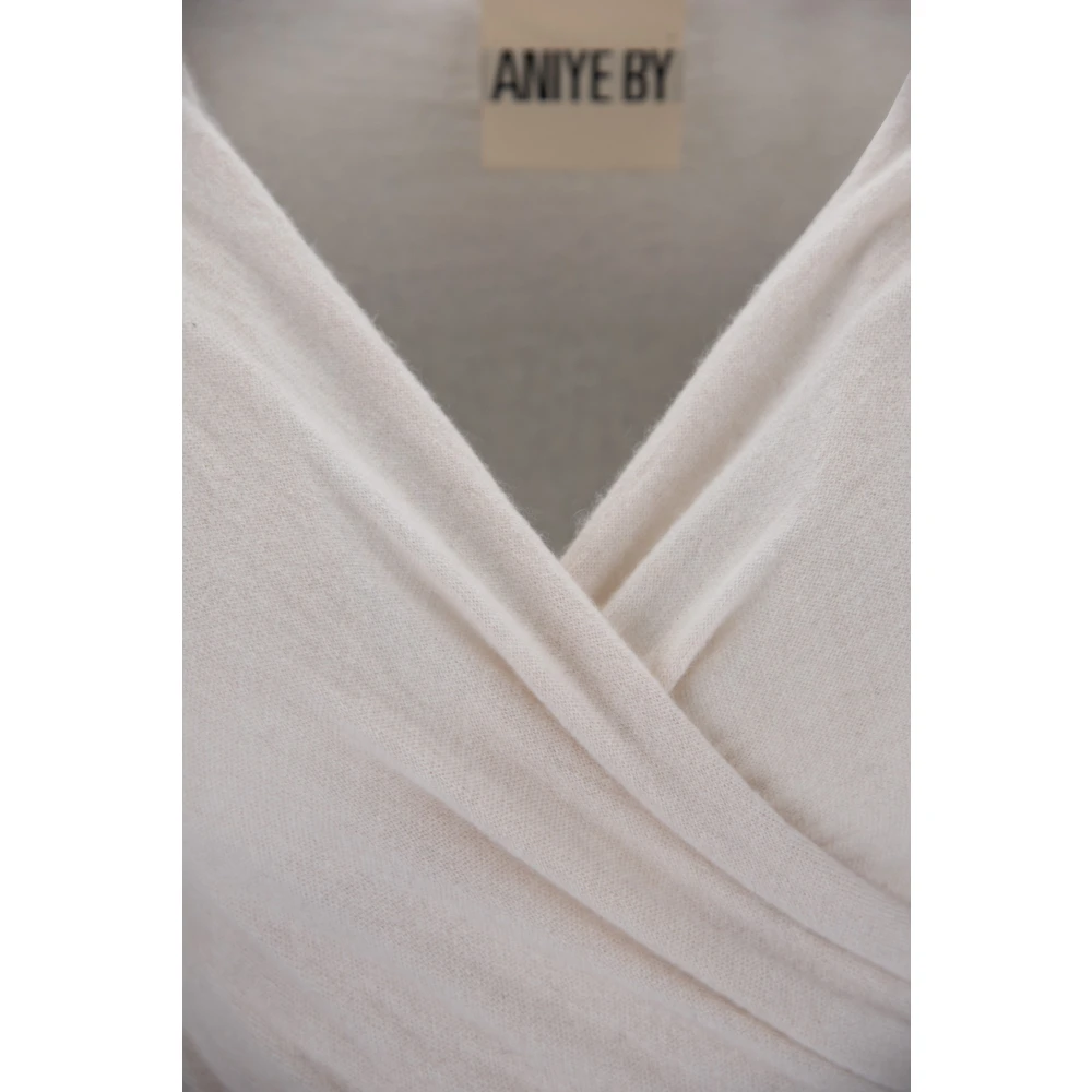 Aniye By V-hals Wol-Kasjmier Trui Beige Dames