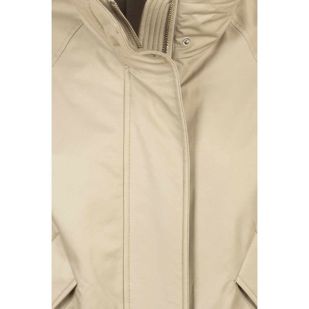 Duno Beige Korte Jas Beige Dames