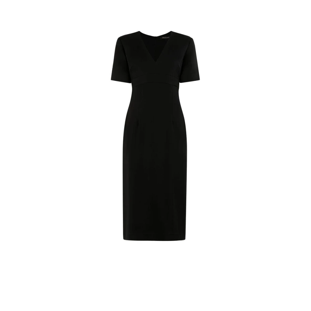 Roberto Cavalli V-hals Jurk met Korte Mouwen Black Dames